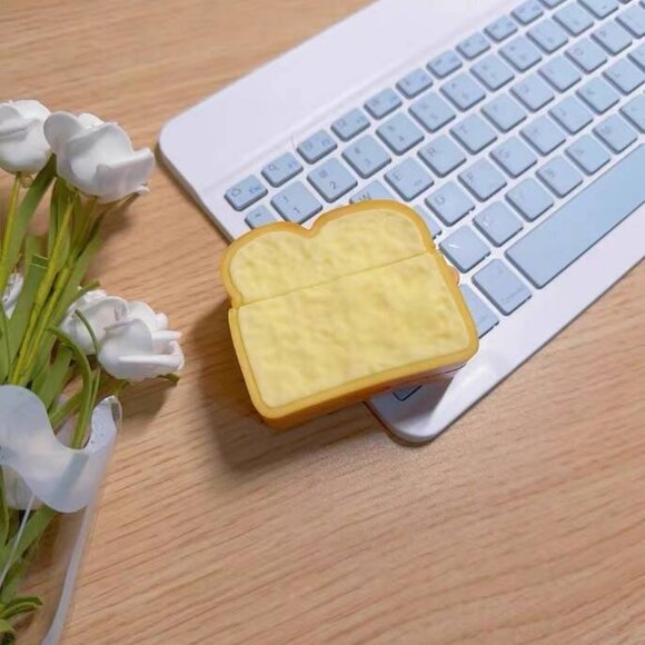 Cute Toast-Style Earbud Case Cover - Picture 2 of 2